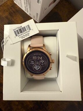 Michael Kors Rose Gold Smartwatch with Pale Pink Strap